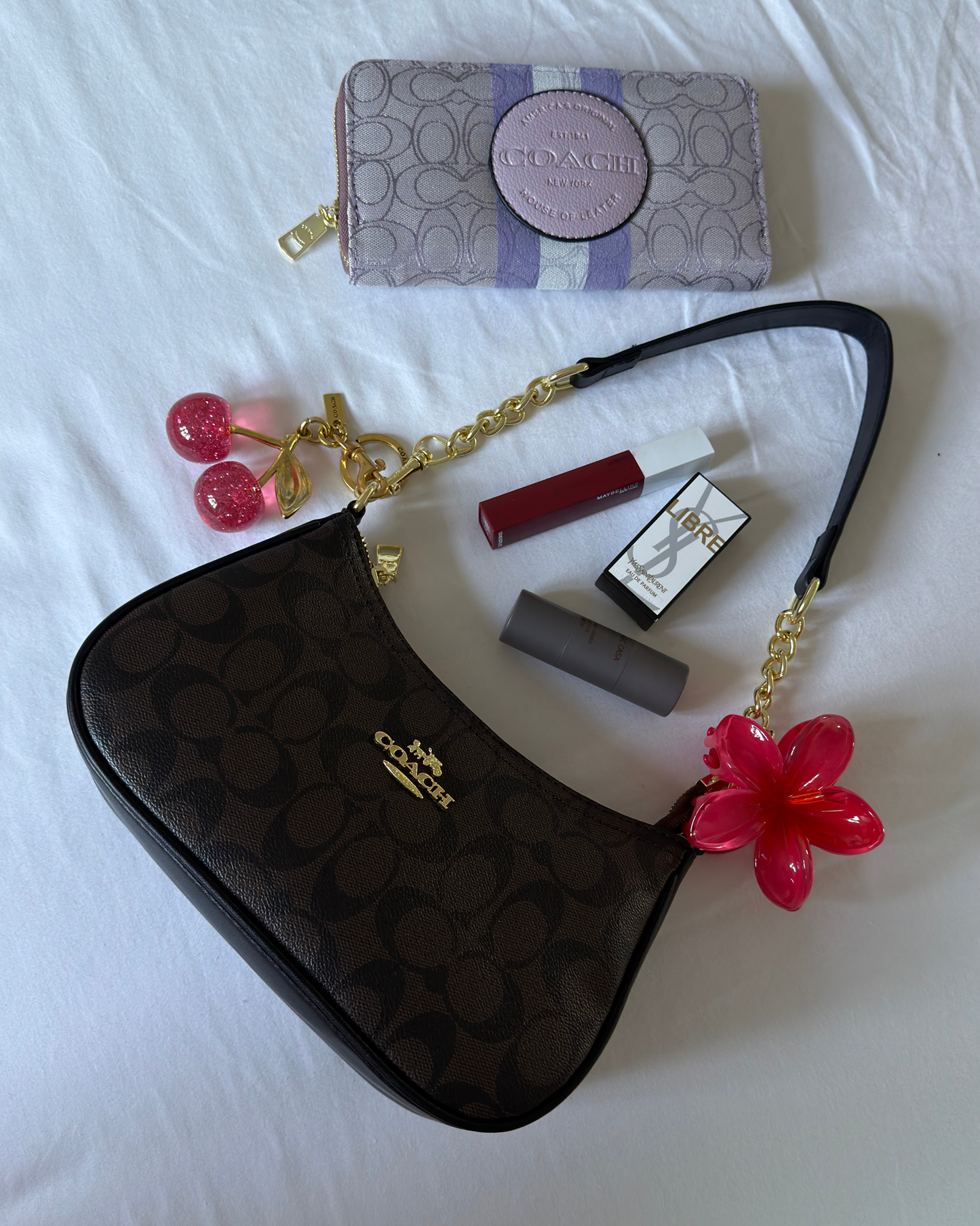 Brown & black purse
