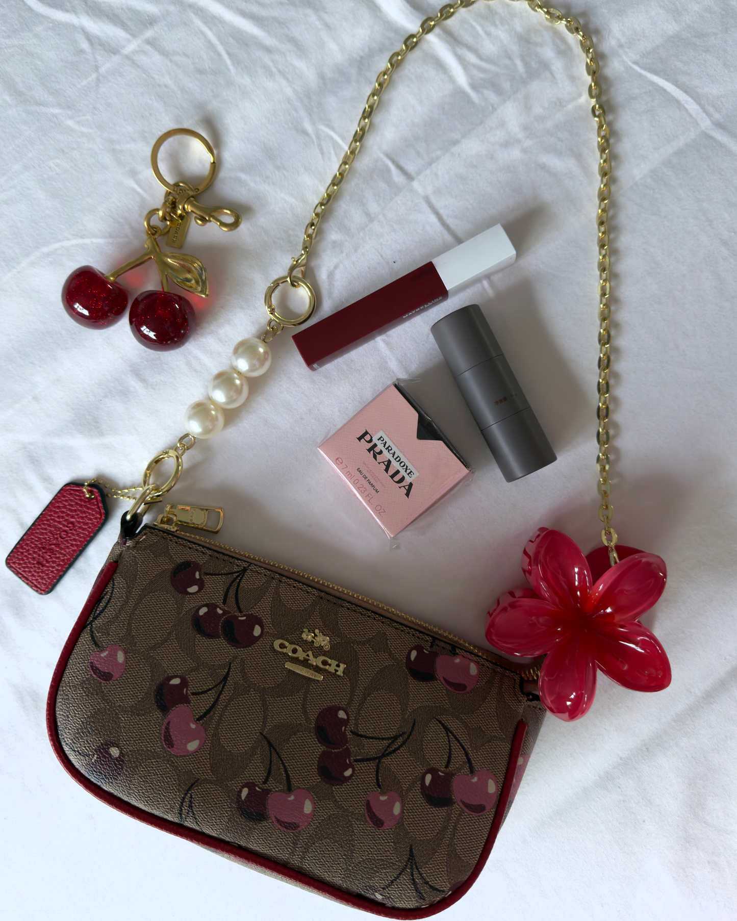Brown Cherrys purse